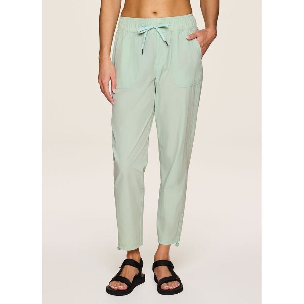 Avalance Athletic Ankle Pants Elastic Waist Drawstring Lightweight Green XL NWT
